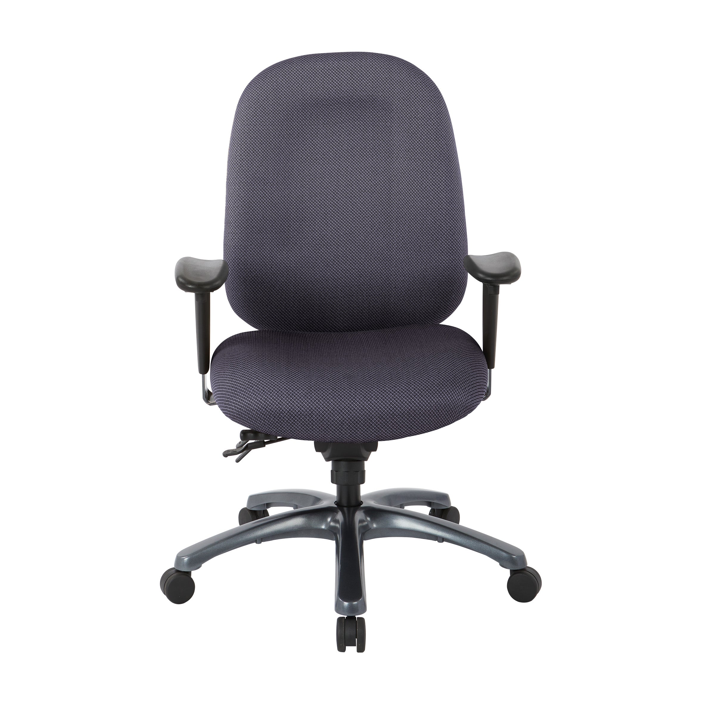 Multi-Function High Back Chair with Seat Slider and Titanium Finish Base